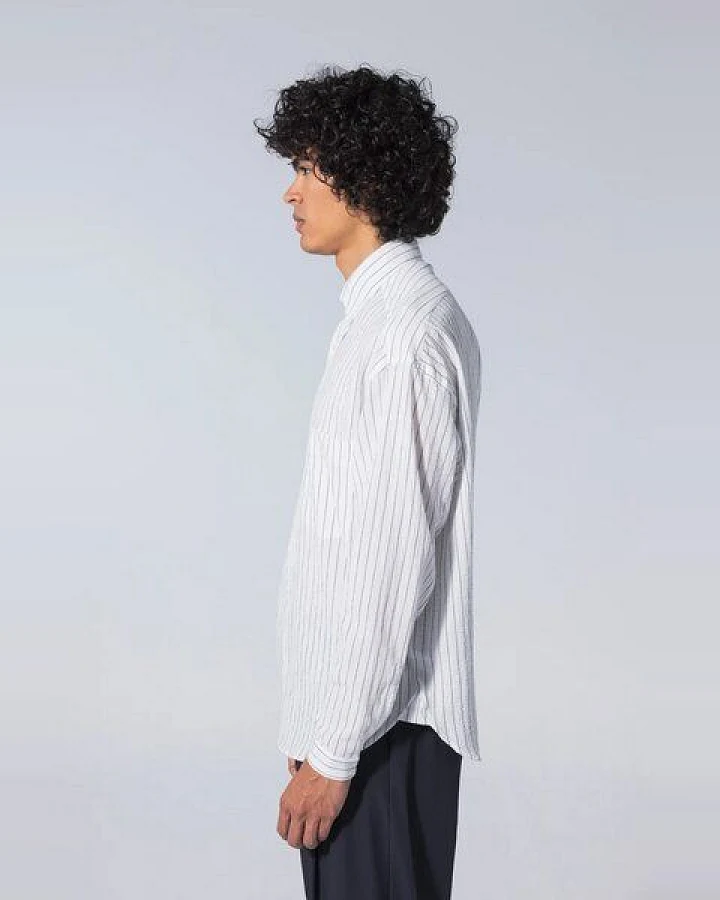 Unfeigned Unfiegned - Long Sleeve Baggy Shirt Seersucker