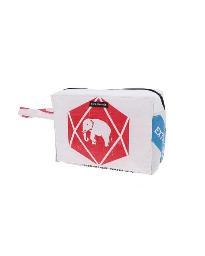 MoreThanHip Medium Kulturtasche aus recycelten Zement oder Fischfuttersaecken Washu