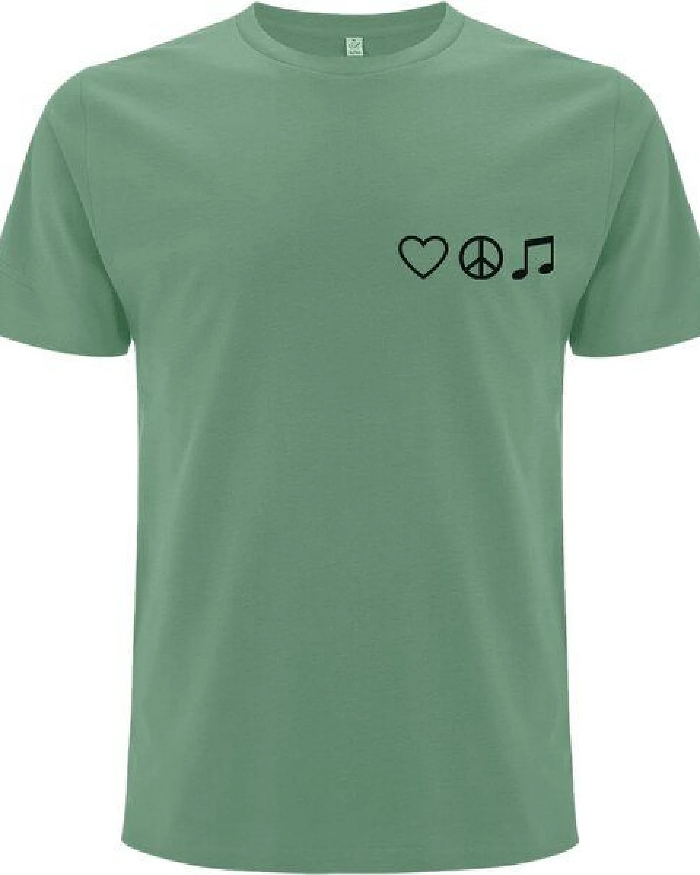 Spreecult Liebe Frieden Harmonie- Bio und Fair - Männer Unisex T-Shirt – Ansicht 2