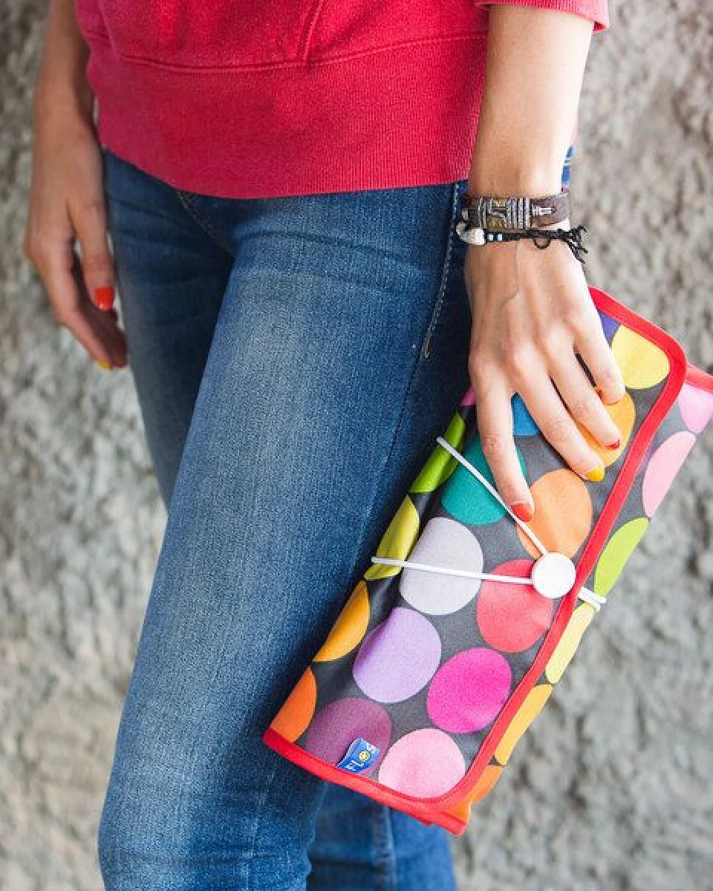 Flosinn Wickeltasche Wickelunterlage Wickelclutch abwischbar in verschiedenen Farben – Ansicht 2