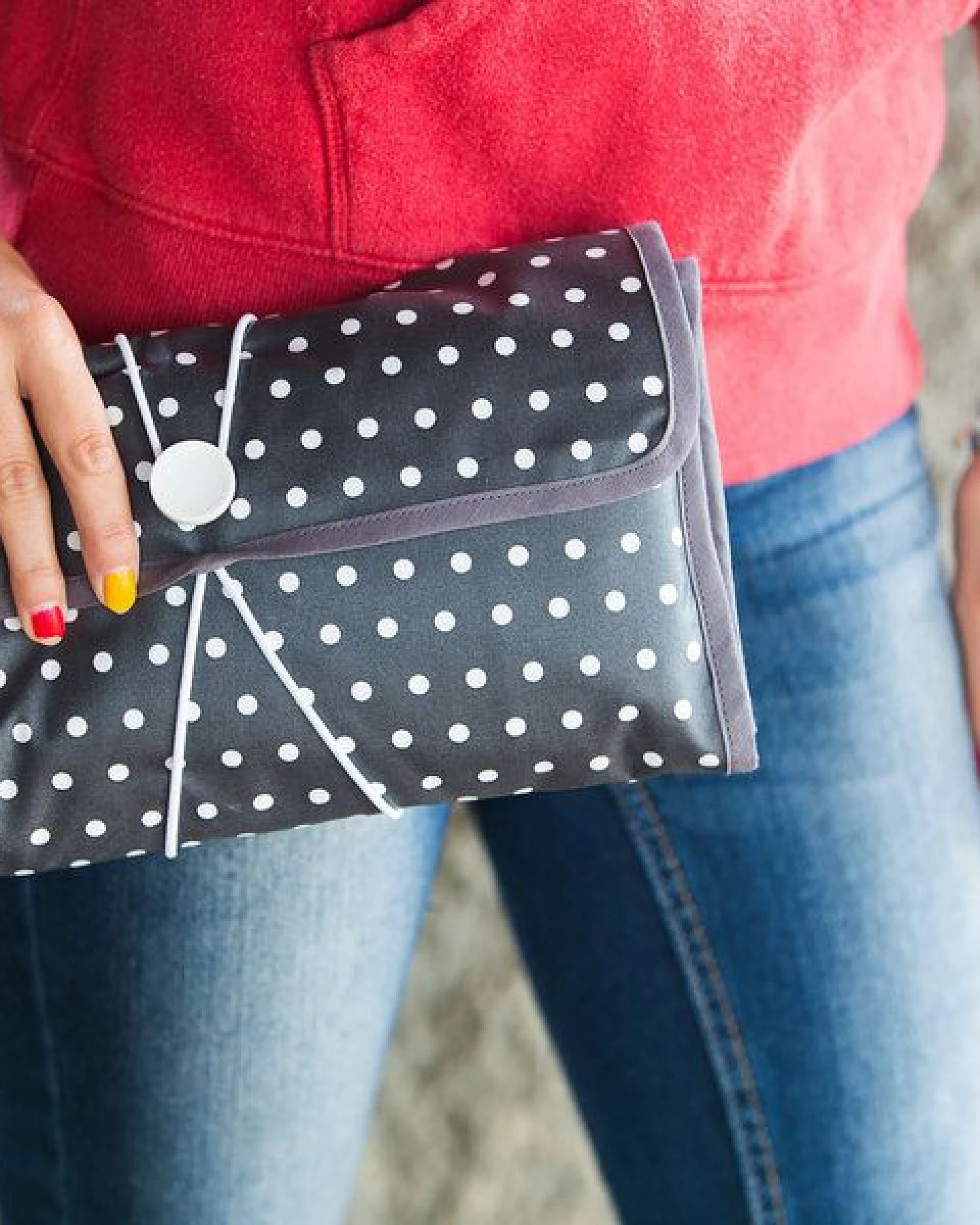 Flosinn Wickeltasche Wickelunterlage Wickelclutch abwischbar in verschiedenen Farben – Ansicht 4