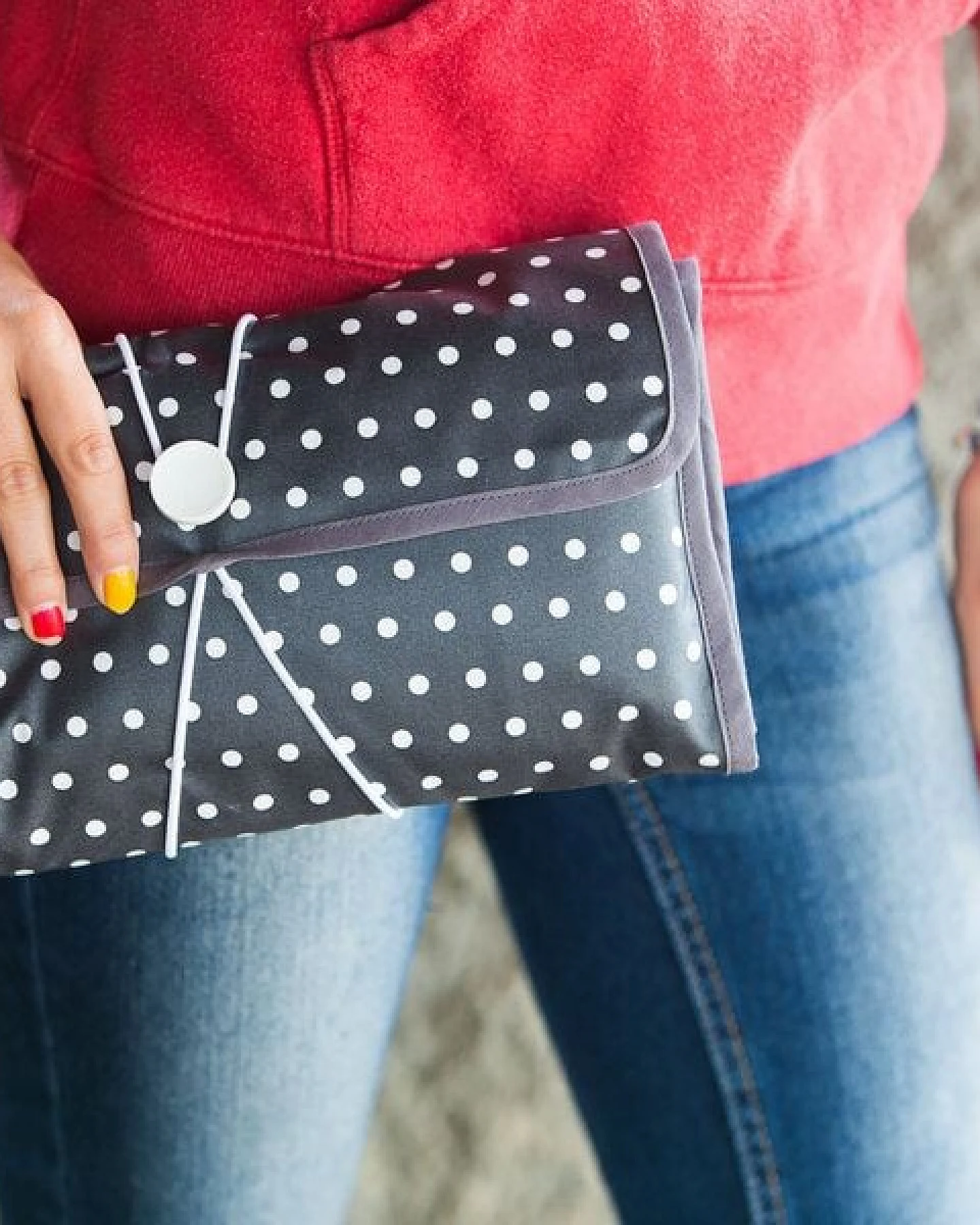 Flosinn Wickeltasche Wickelunterlage Wickelclutch abwischbar in verschiedenen Farben – Ansicht 4