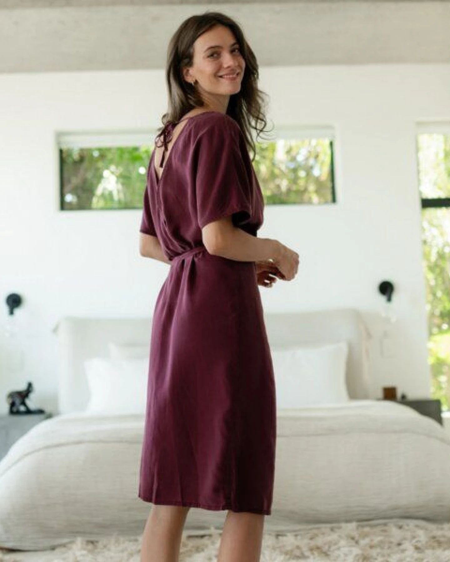 NORDLICHT Damen Wickelkleid Tilda aus 100% Tencel – Ansicht 2