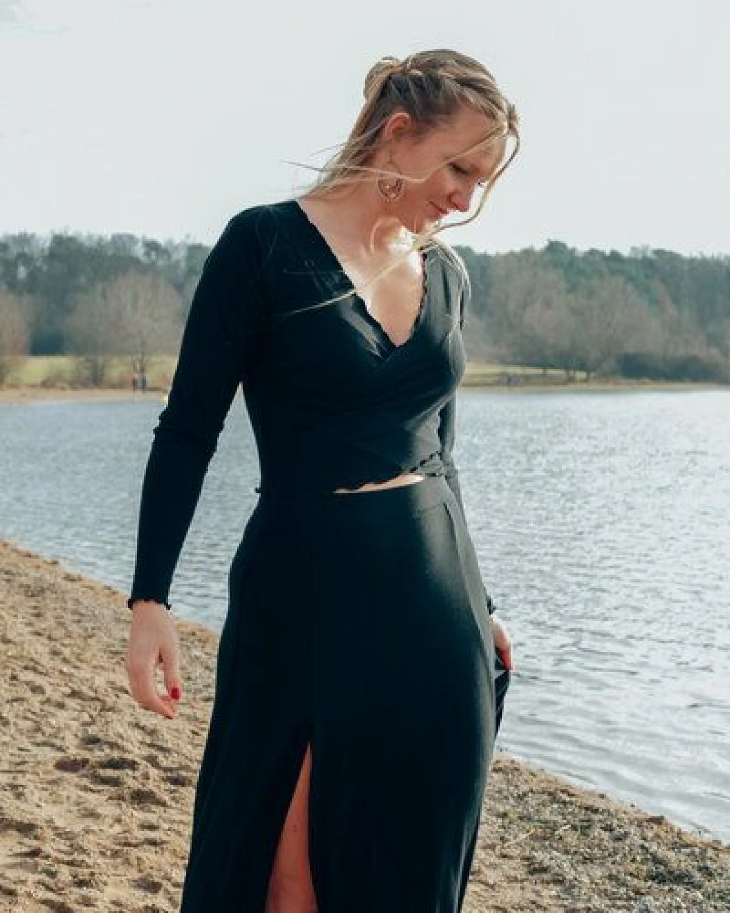 Vivien Joy Sommerrock mit Schlitz - Farrah Midiskirt – Ansicht 3