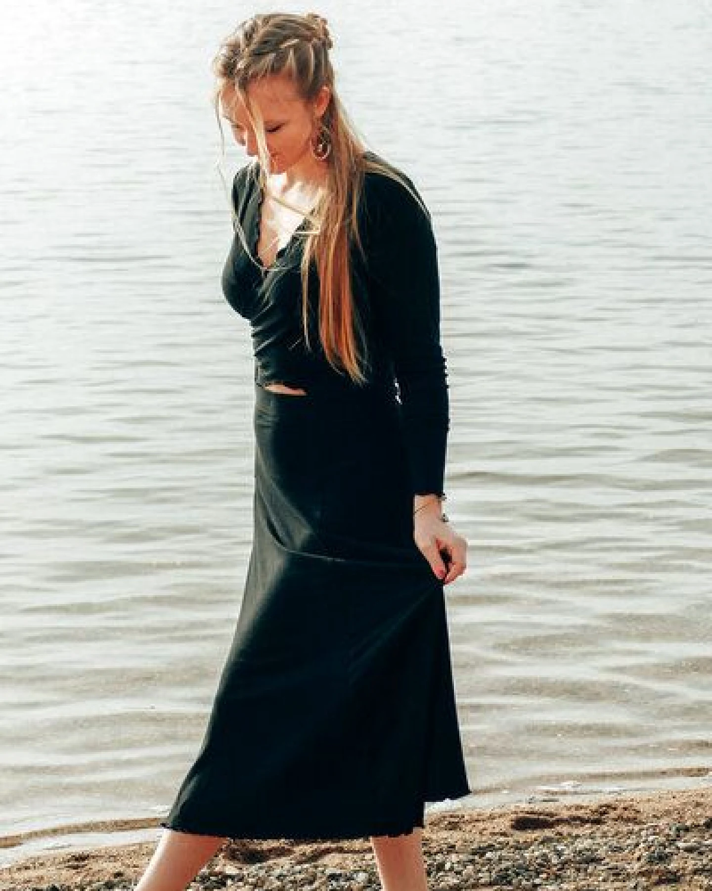 Vivien Joy Sommerrock mit Schlitz - Farrah Midiskirt – Ansicht 3