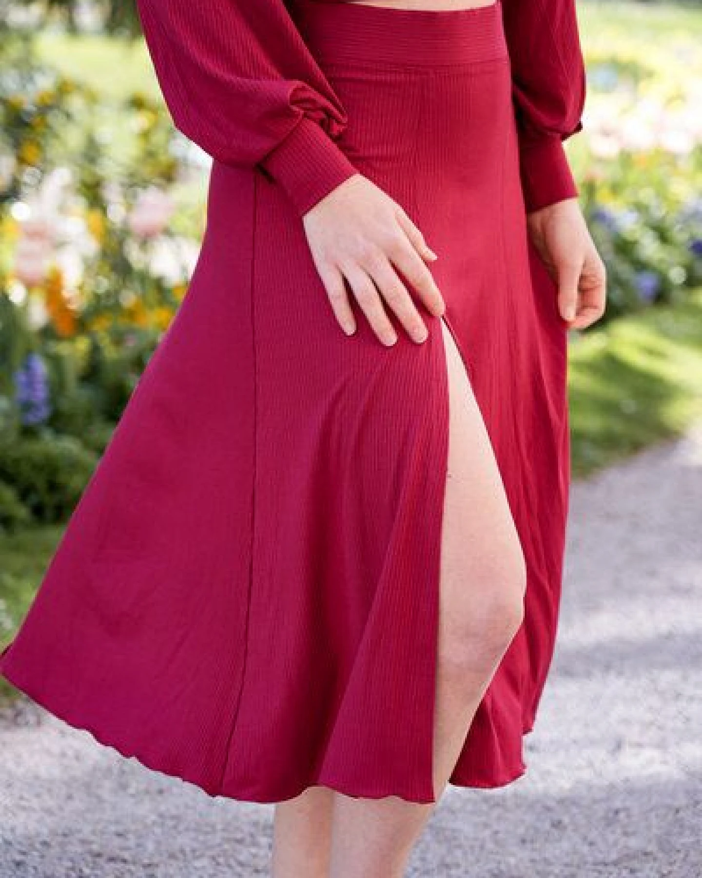 Vivien Joy Sommerrock mit Schlitz - Farrah Midiskirt – Ansicht 2