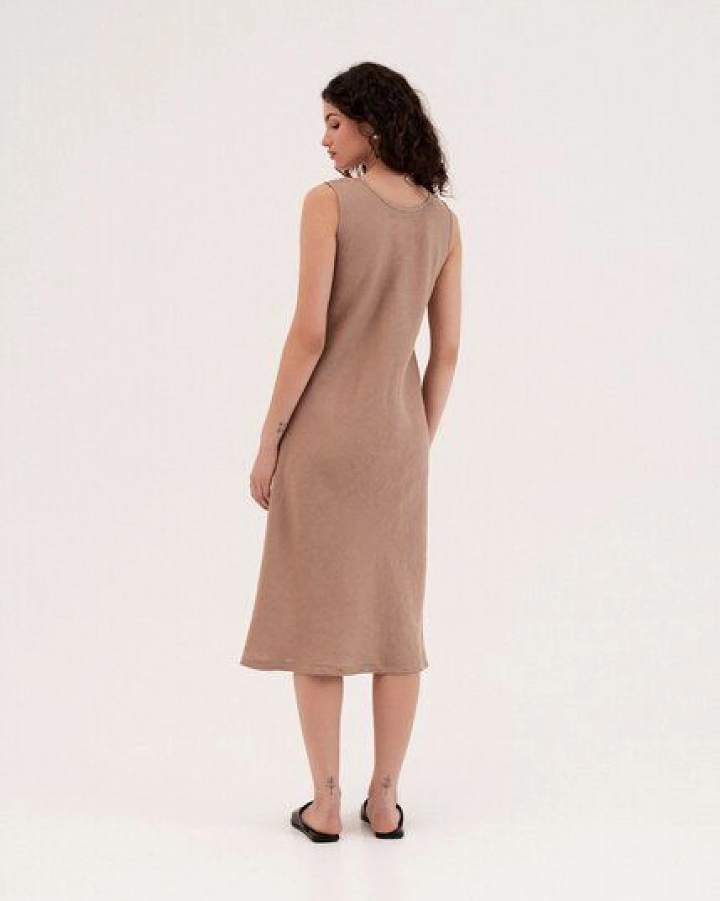 AmourLinen Ines Midi-Kleid aus Leinen – Ansicht 2
