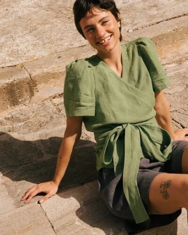 AmourLinen Elisa Wickeltop aus Leinen