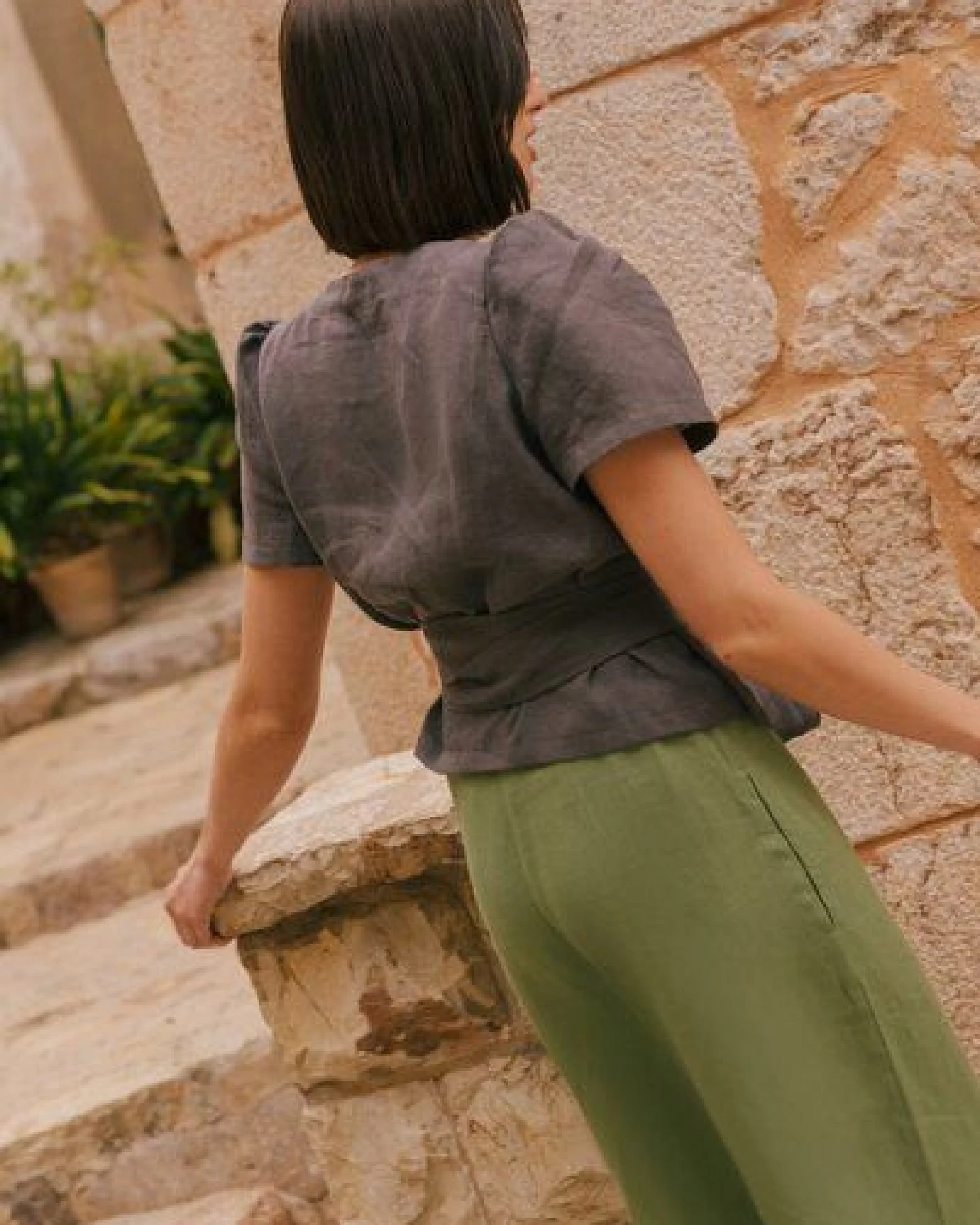 AmourLinen Elisa Wickeltop aus Leinen – Ansicht 3