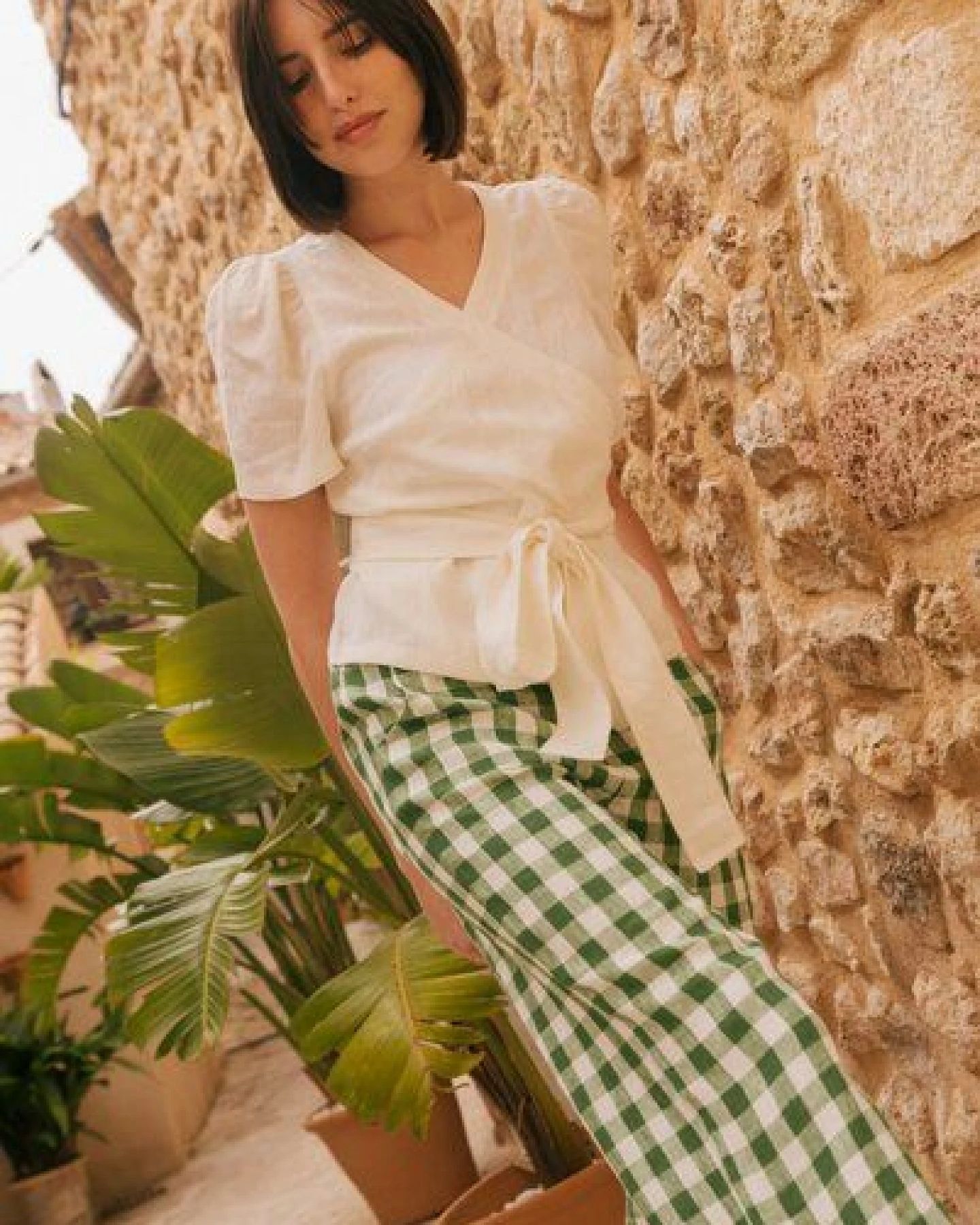 AmourLinen Elisa Wickeltop aus Leinen – Ansicht 2