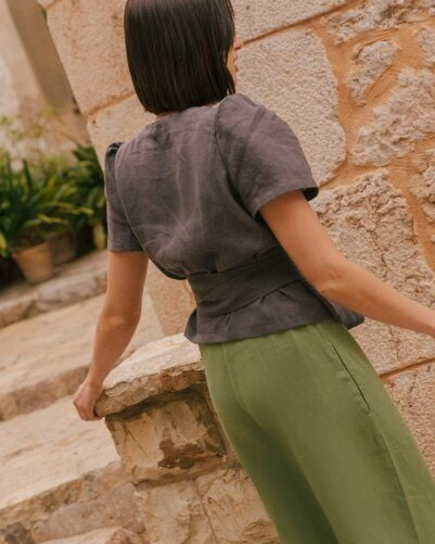 AmourLinen Elisa Wickeltop aus Leinen – Ansicht 3