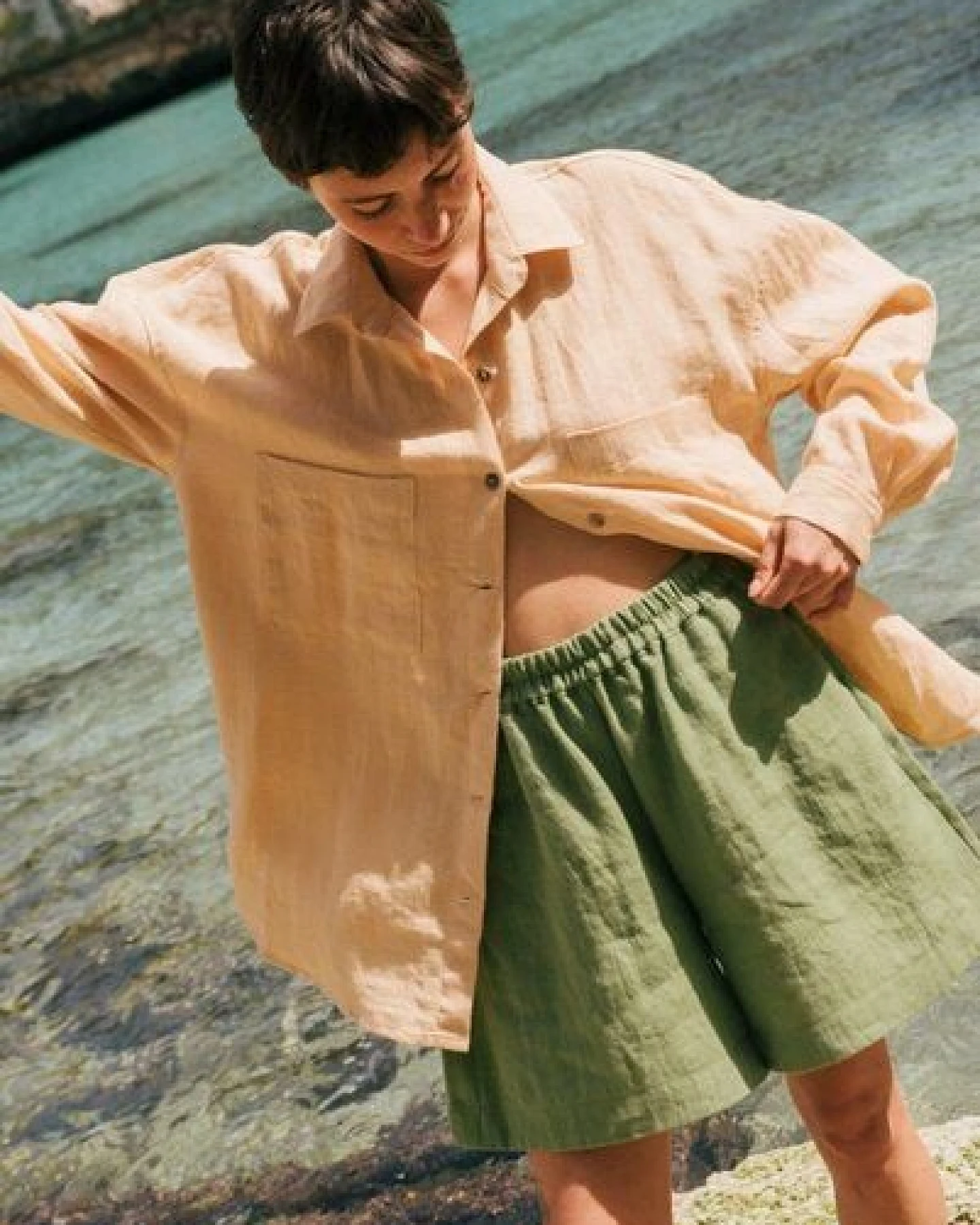 AmourLinen Betty Klassische Leinenhosen – Ansicht 3