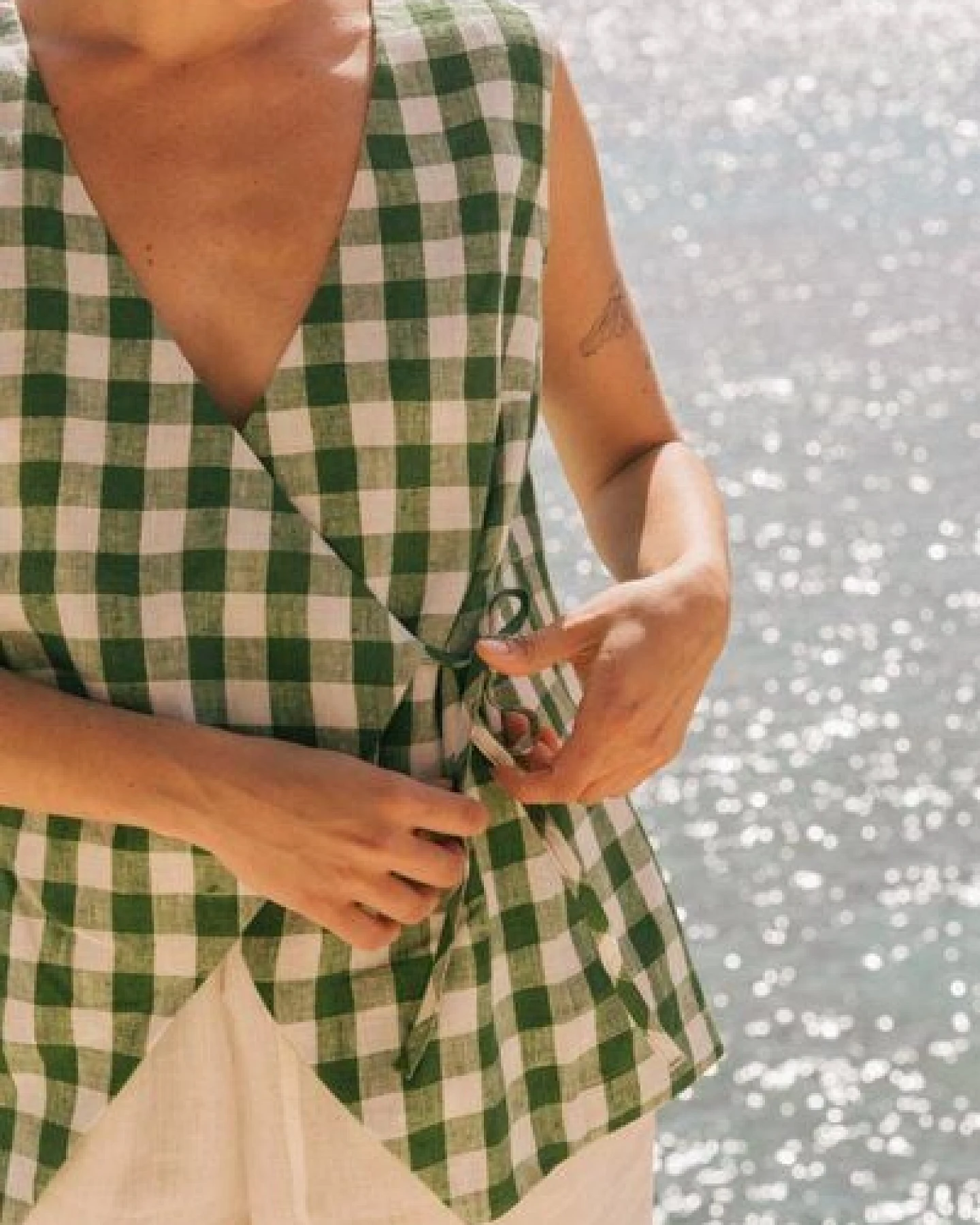 AmourLinen Blanca ärmelloses Leinenoberteil – Ansicht 3