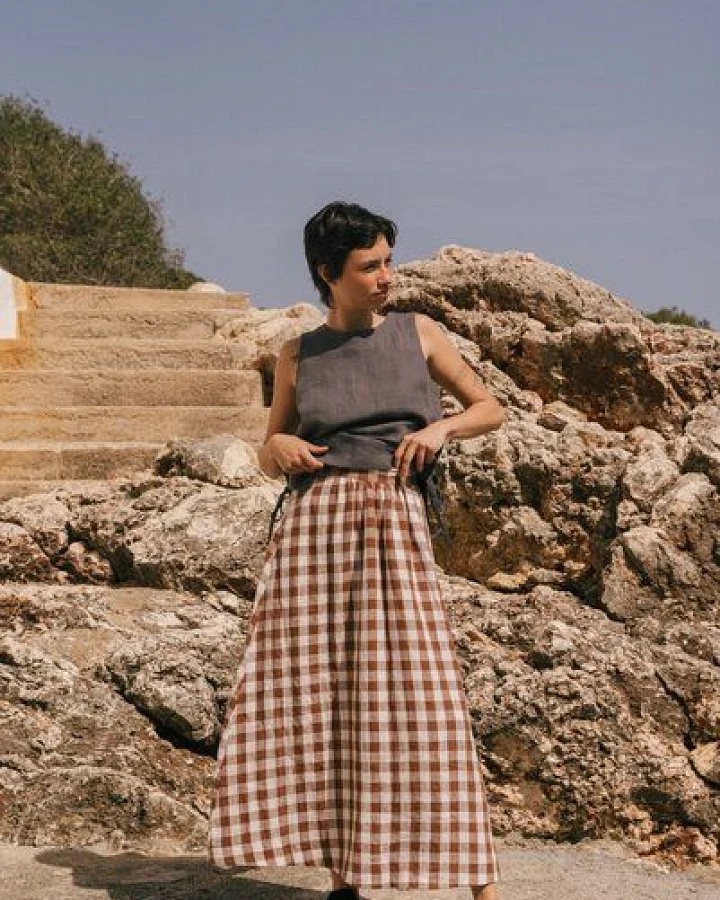 AmourLinen Langer Leinenrock Mona