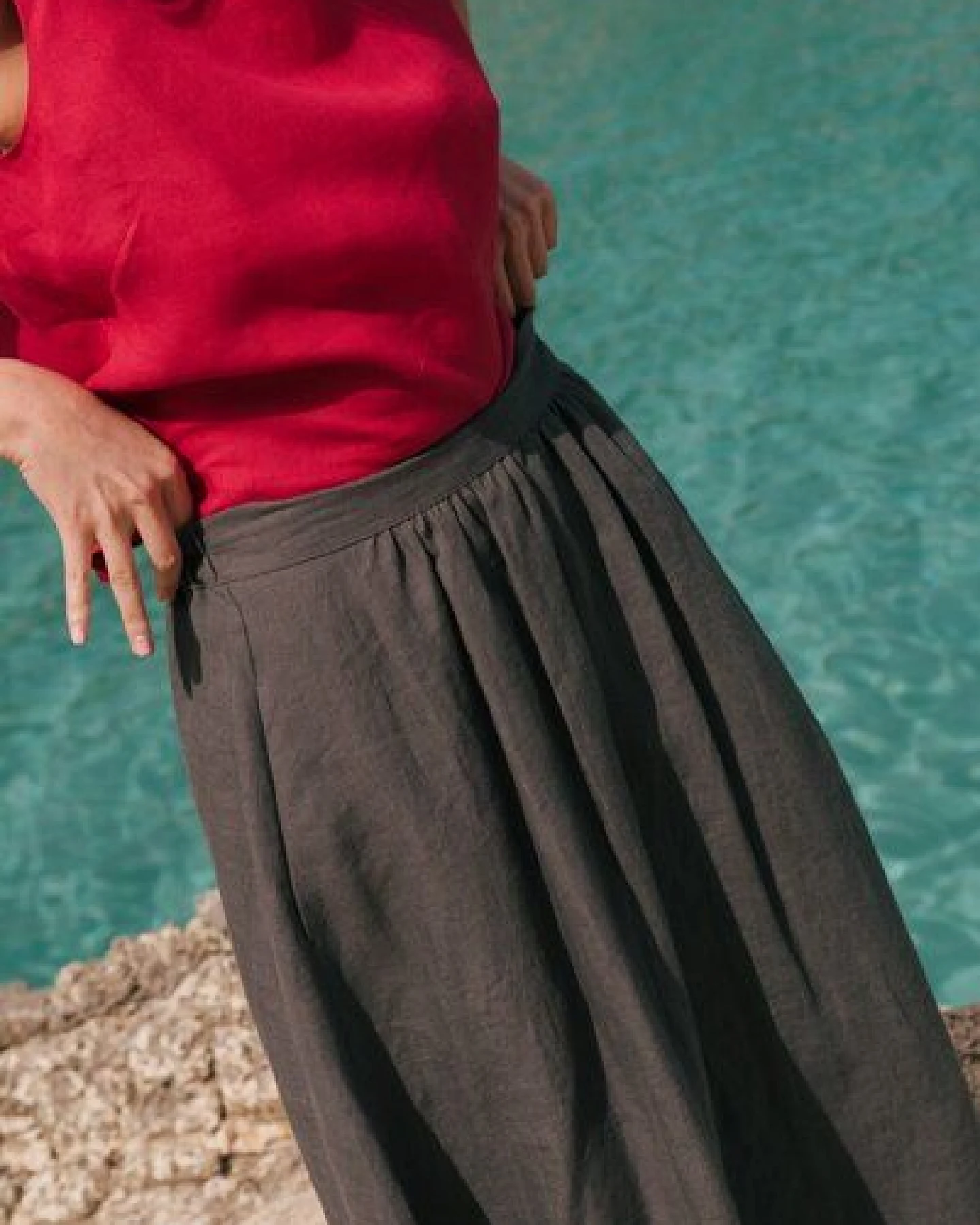 AmourLinen Langer Leinenrock Mona – Ansicht 2