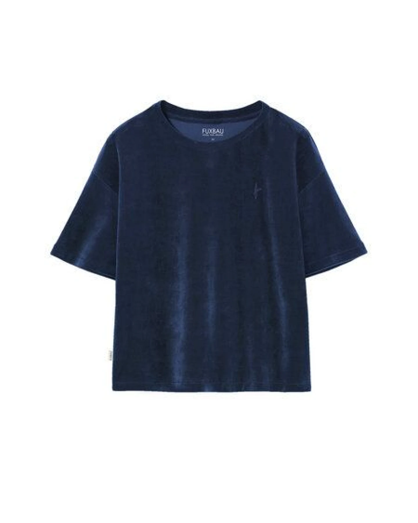 FUXBAU Frauen Cropped Samt T-Shirt – Ansicht 2