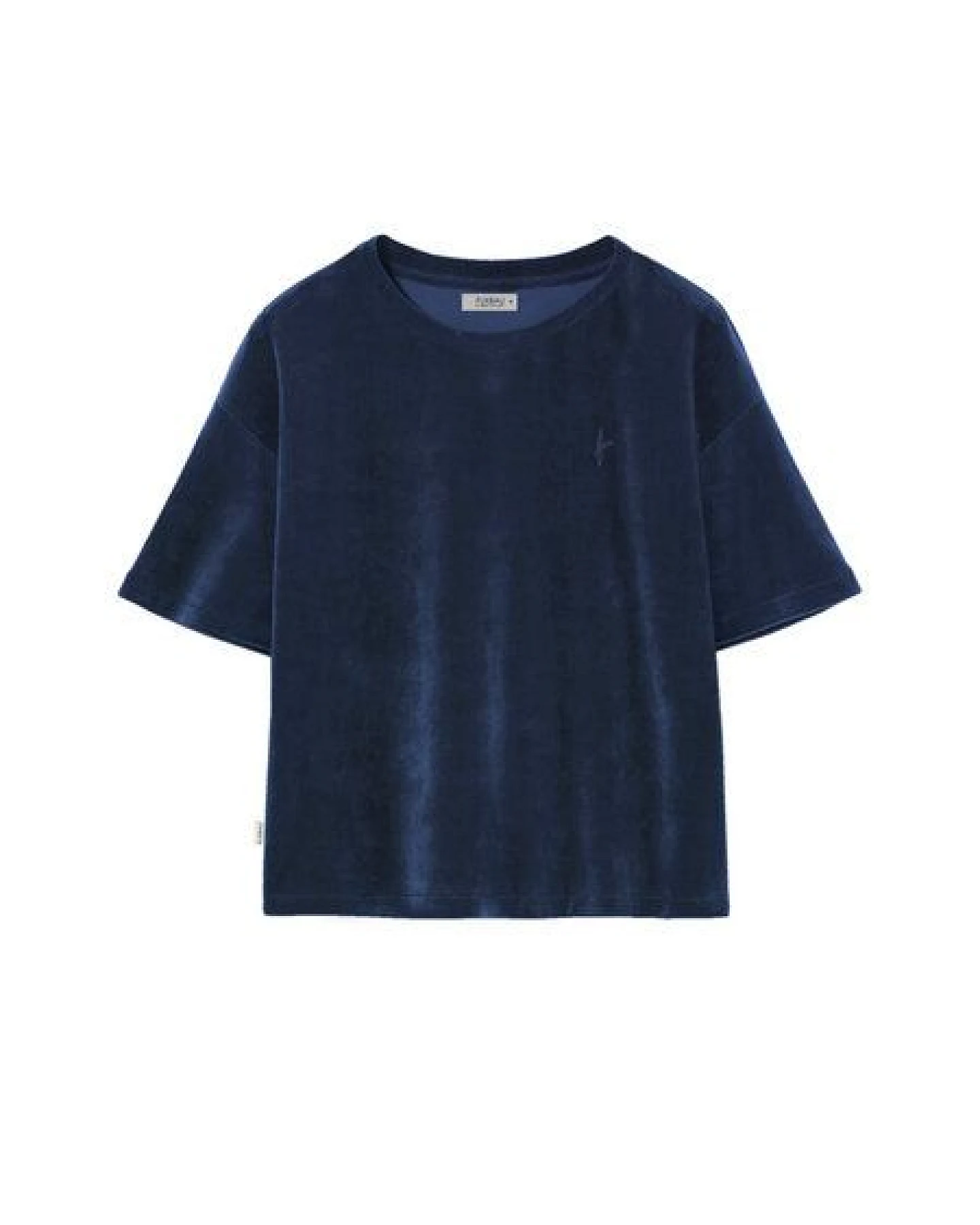 FUXBAU Frauen Cropped Samt T-Shirt – Ansicht 2