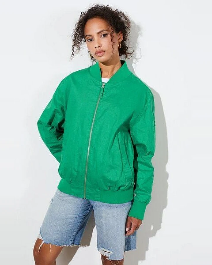 LangerChen Jacket Winton - Boyfriend Bomberjacke aus Leinen