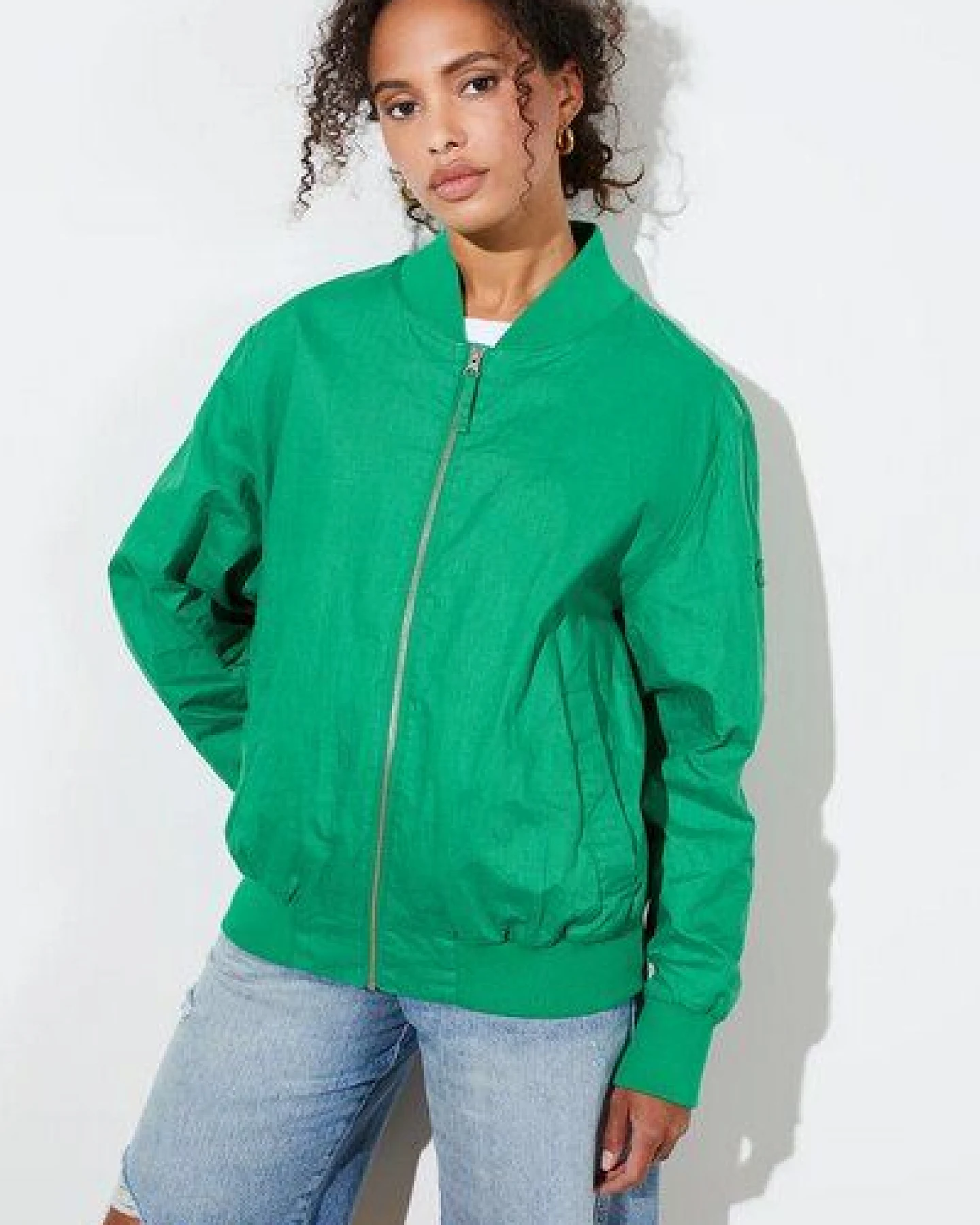 LangerChen Jacket Winton - Boyfriend Bomberjacke aus Leinen – Ansicht 2