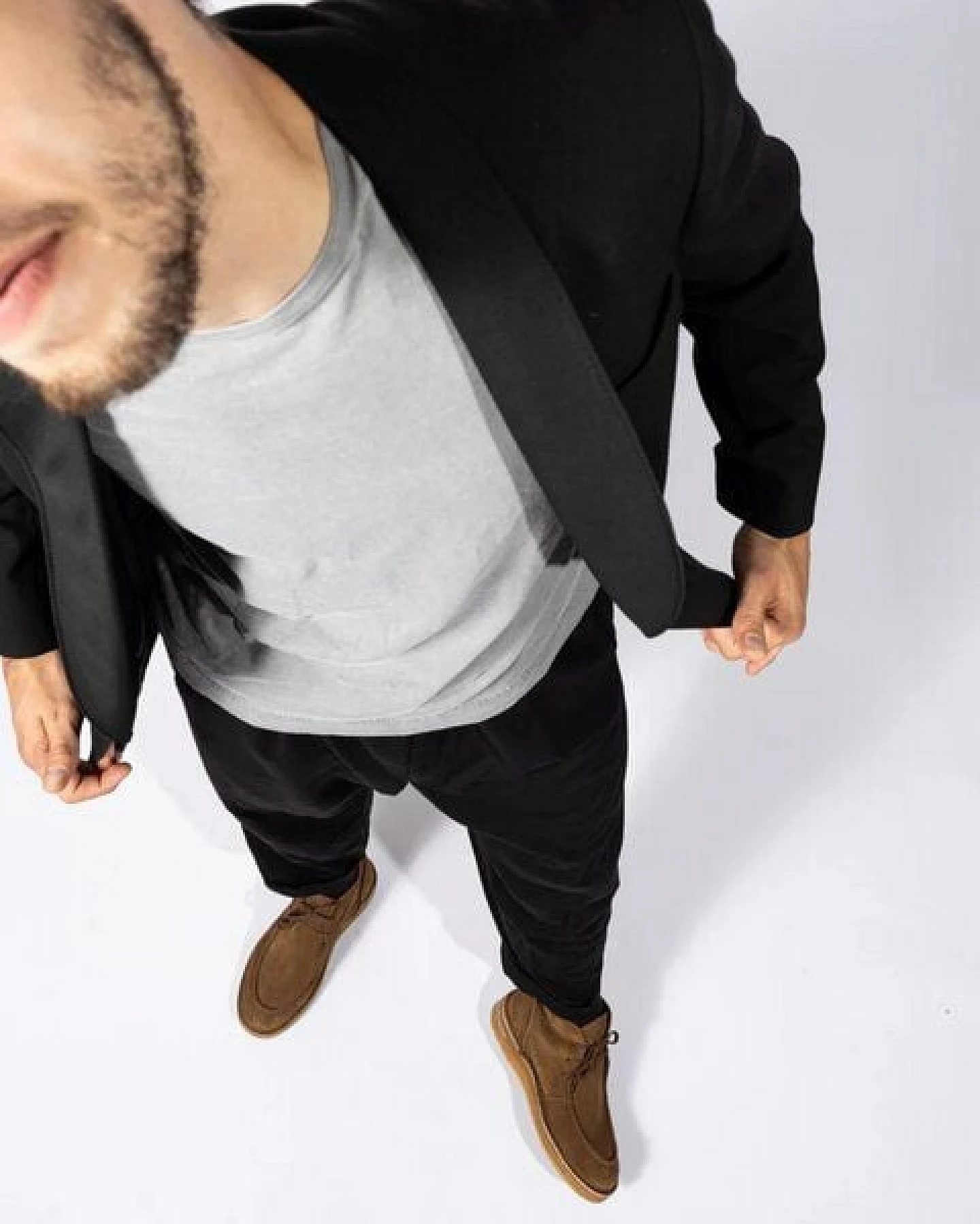 OSWEN Hoher Herren Wildlederschuh zum schnüren in braun mit einer Krepesohle "Ewaldi" – Ansicht 2