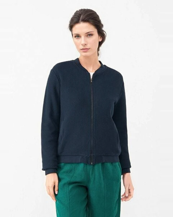 Givn Berlin Strukturierte Blousonjacke GBELLA aus Bio-Baumwolle
