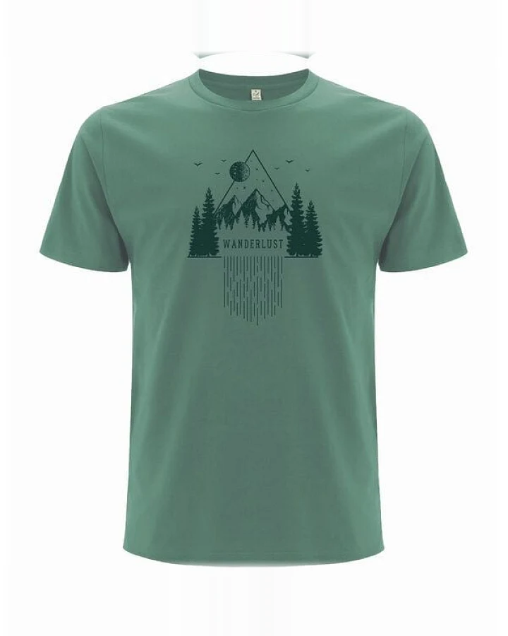 Spreecult Wanderlust - Bio&Fair - Männer Unisex T-Shirt - Wandern Hiking Outdoor