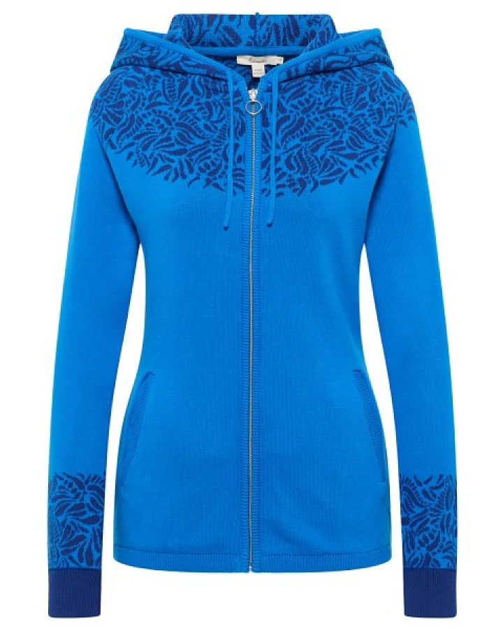 Tranquillo - Women's Jaquard-Strickjacke - Freizeitjacke Gr XS blau