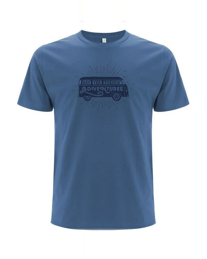 Spreecult Bulli - Bio und Fair - Männer Unisex T-Shirt - Van Vanlife Bus Outdoor