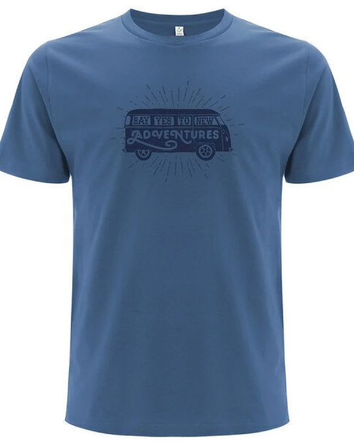Spreecult Bulli - Bio und Fair - Männer Unisex T-Shirt - Van Vanlife Bus Outdoor