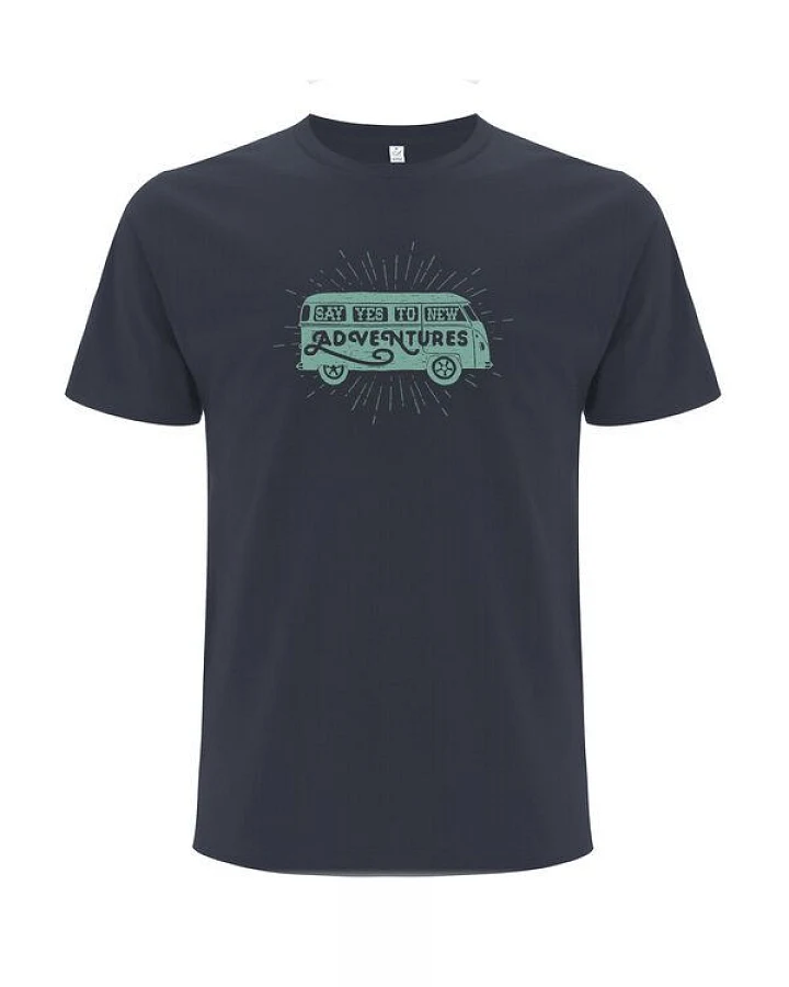 Spreecult Bulli - Bio und Fair - Männer Unisex T-Shirt - Van Vanlife Bus Outdoor