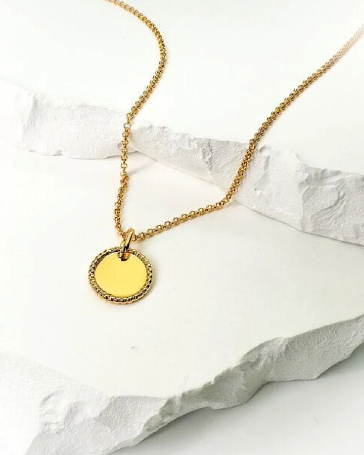MOANINA Kette Coin Felicia - 925 Silber/18k Gold Vermeil - 3 Längen