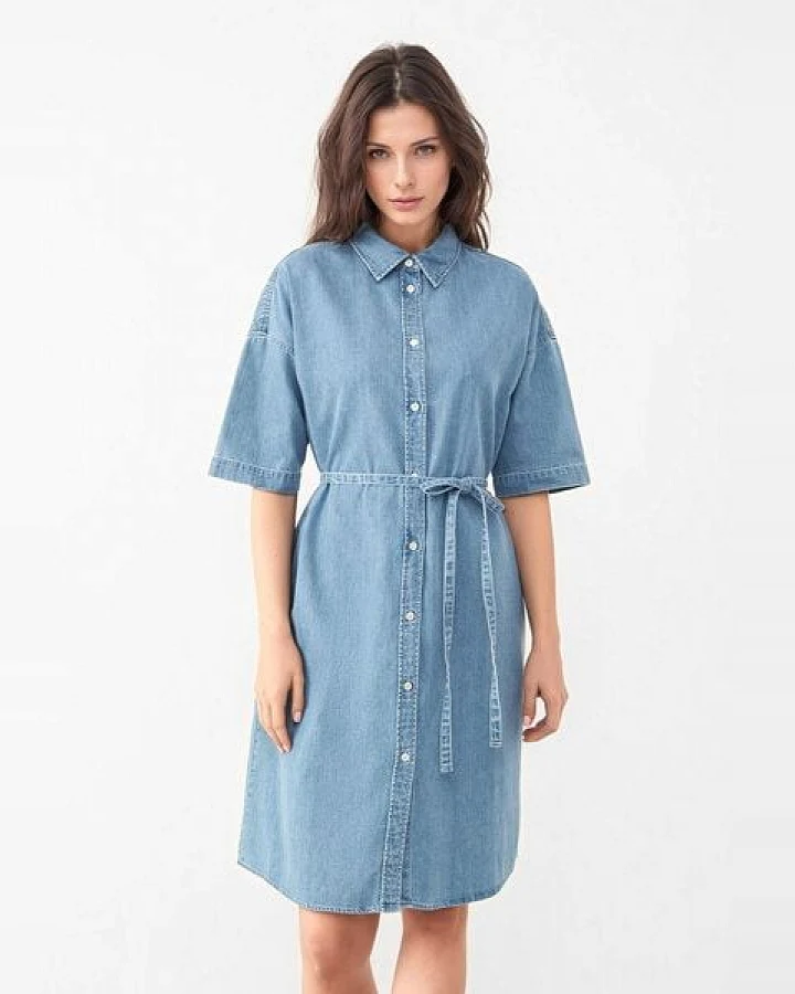 Givn Berlin Jeanskleid GBELOISE relaxed Fit aus Bio-Baumwolle