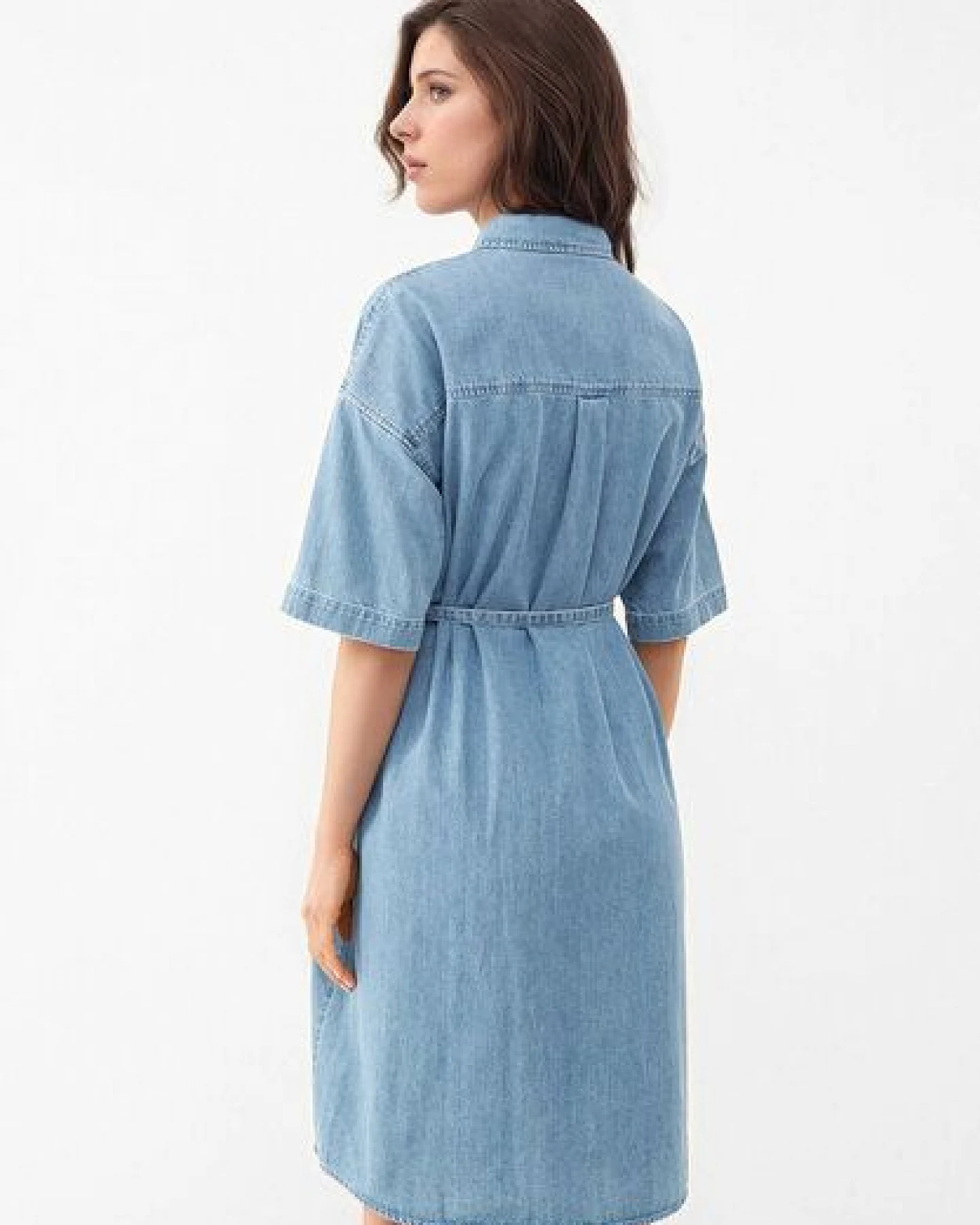 Givn Berlin Jeanskleid GBELOISE relaxed Fit aus Bio-Baumwolle – Ansicht 3