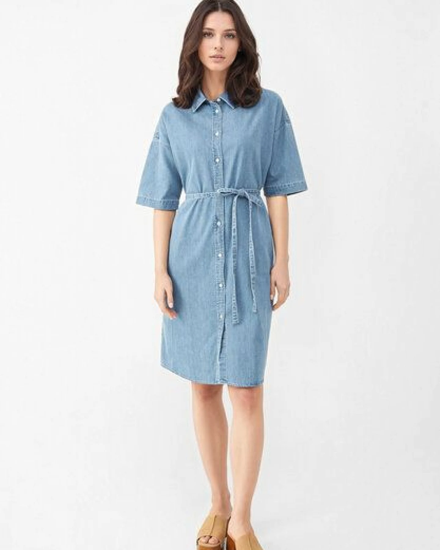 Givn Berlin Jeanskleid GBELOISE relaxed Fit aus Bio-Baumwolle – Ansicht 2