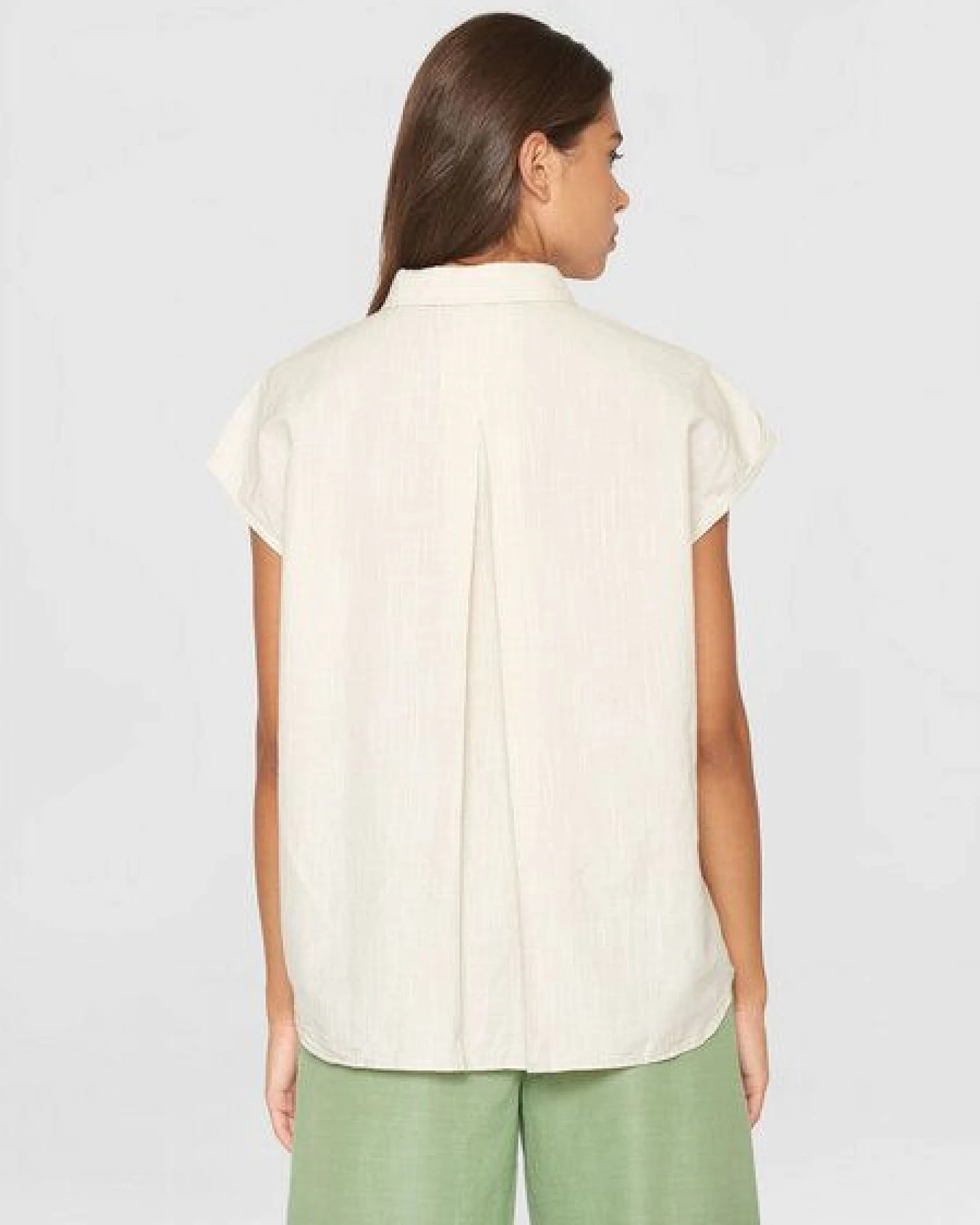 KnowledgeCotton Apparel Bluse - Sleevless shirt- aus einem Baumwolle/Leinen Mix – Ansicht 3