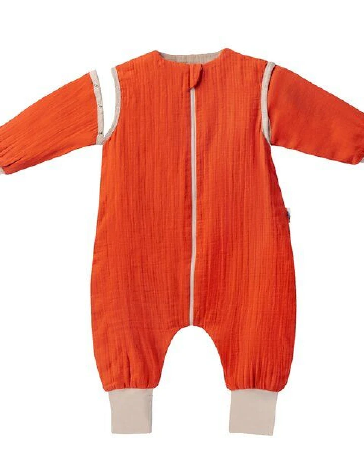 Mababu 0.5 TOG Musselin Sommerschlafsack mit Füßen & abnehmbaren Ärmeln