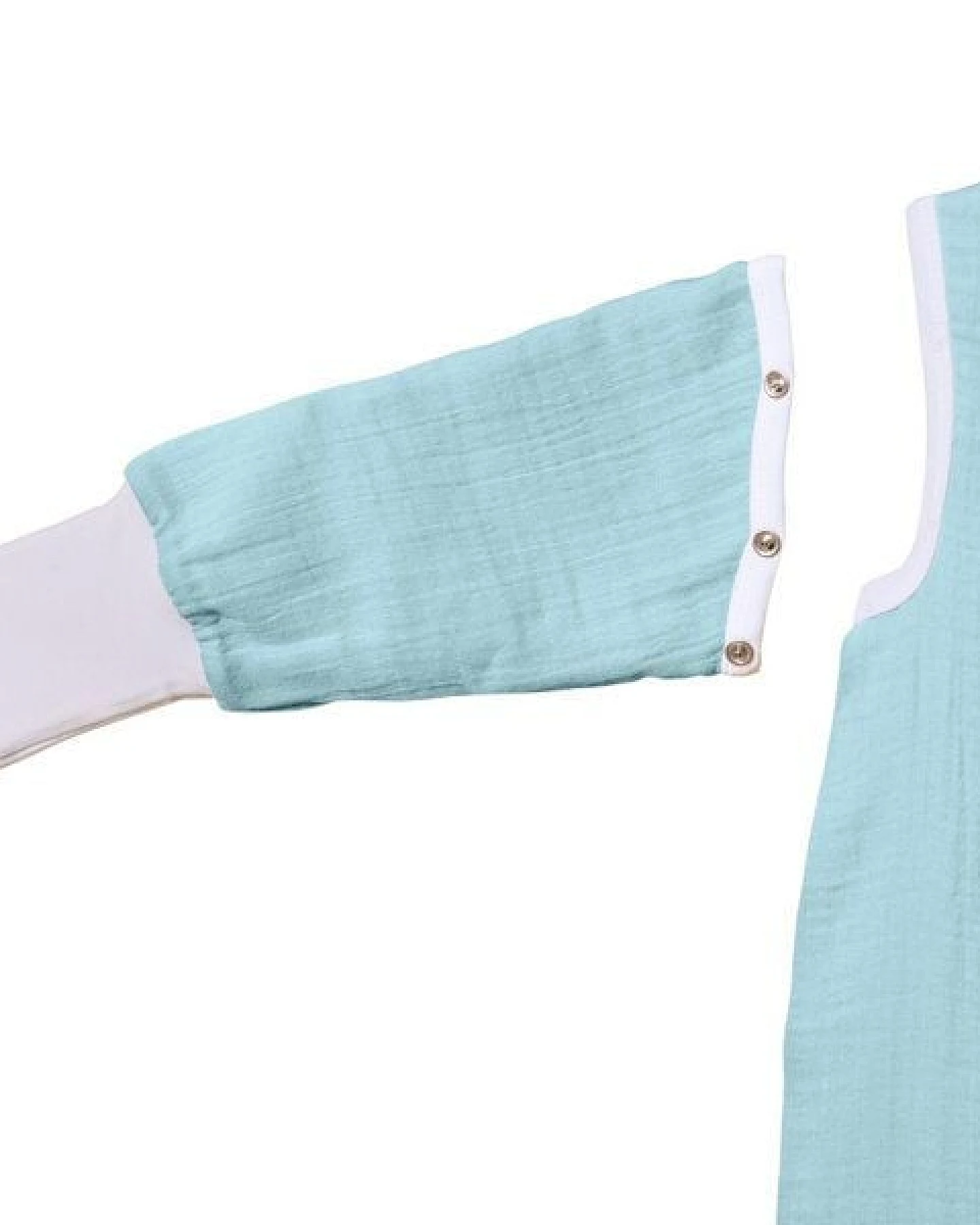 Mababu 0.5 TOG Musselin Sommerschlafsack mit Füßen & abnehmbaren Ärmeln – Ansicht 2