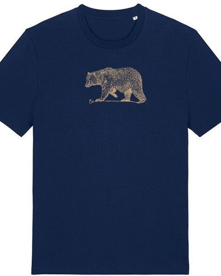Kultgut Artdesign - Biofair - Leichtes Basic-Shirt / Golden Bär