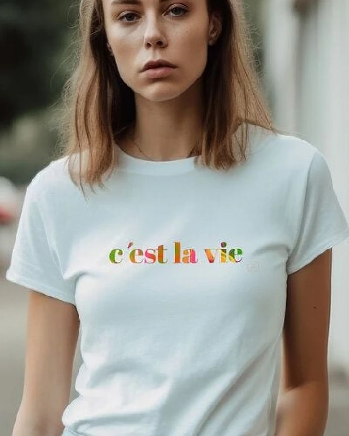 Kultgut Artdesign - Biofair - Flauschiges Shirt tailliert/ cest la vie