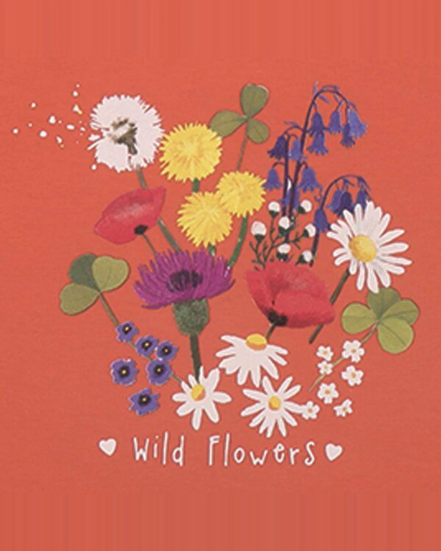 Kinder T-Shirt GOTS-zertifiziert aus Bio-Baumwolle, orange mit Wild-Flowers-Motiv, kurzarm – Walkiddy, weich & hautfreundlich – Ansicht 4
