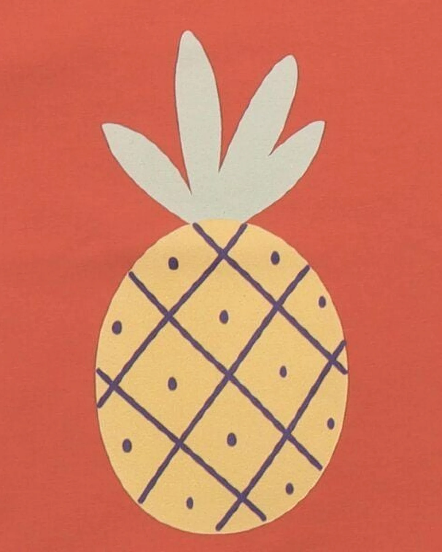 Kinder T-Shirt GOTS zertifiziert Bio-Baumwolle, Orange, Ananas-Motiv, Walkiddy – Ansicht 4