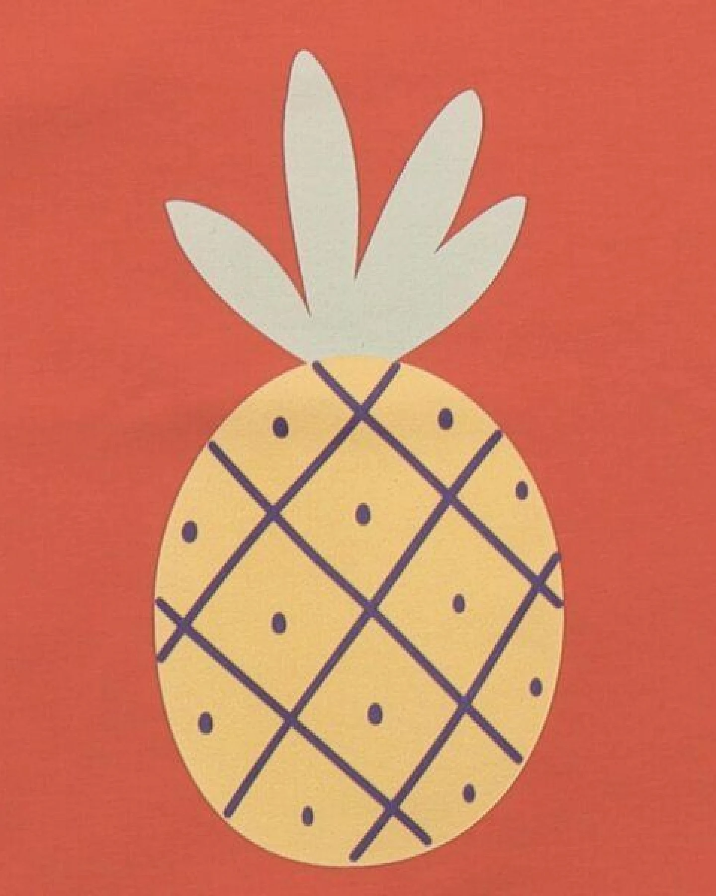 Kinder T-Shirt GOTS zertifiziert Bio-Baumwolle, Orange, Ananas-Motiv, Walkiddy – Ansicht 4
