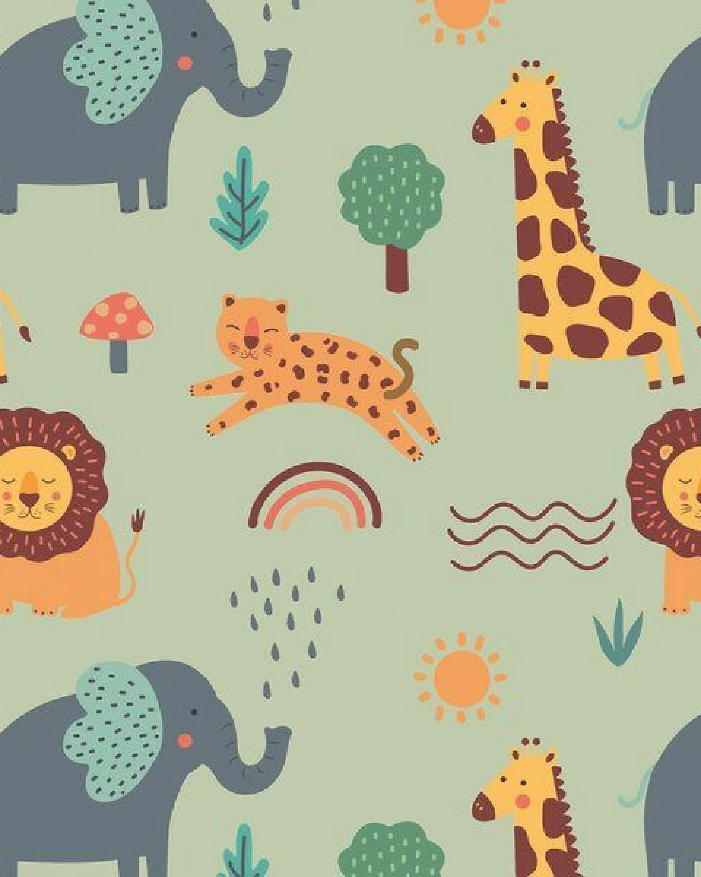Baby Kleid GOTS zertifiziert, Bio-Baumwolle, hellgrün, Safari-Muster, Kurzarm, leicht & weich – Walkiddy – Ansicht 4