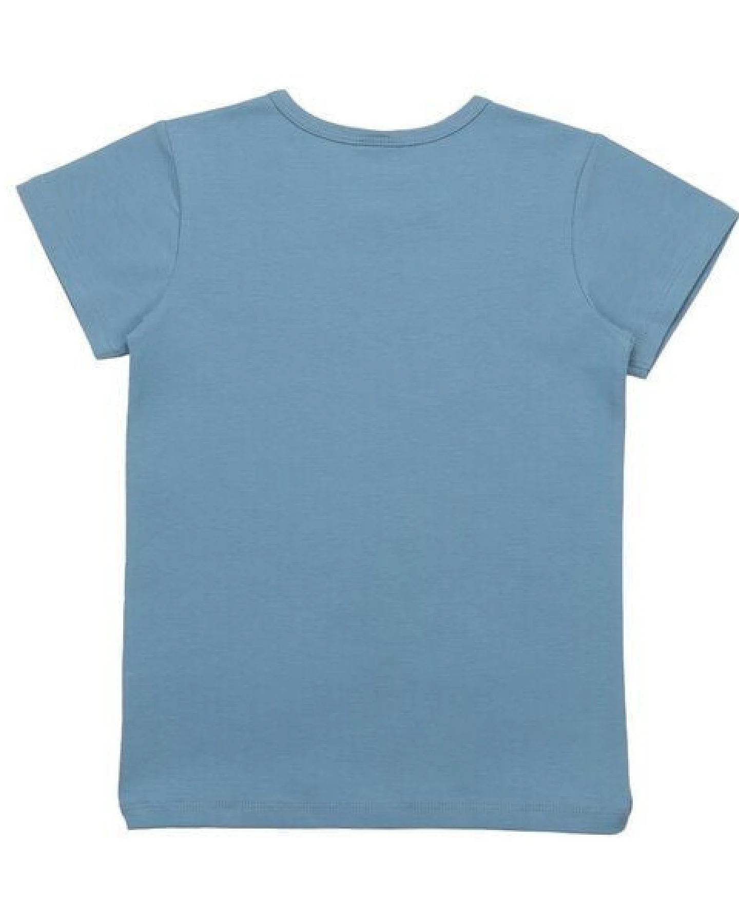 Kinder T-Shirt GOTS-zertifiziert aus Bio-Baumwolle hellblau mit Blumenmotiv – Walkiddy – Ansicht 3