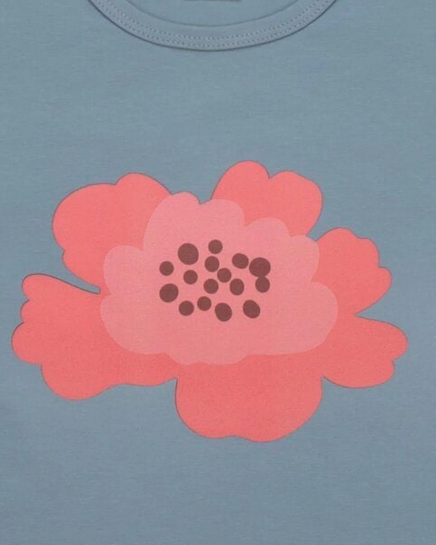 Kinder T-Shirt GOTS-zertifiziert aus Bio-Baumwolle hellblau mit Blumenmotiv – Walkiddy – Ansicht 4