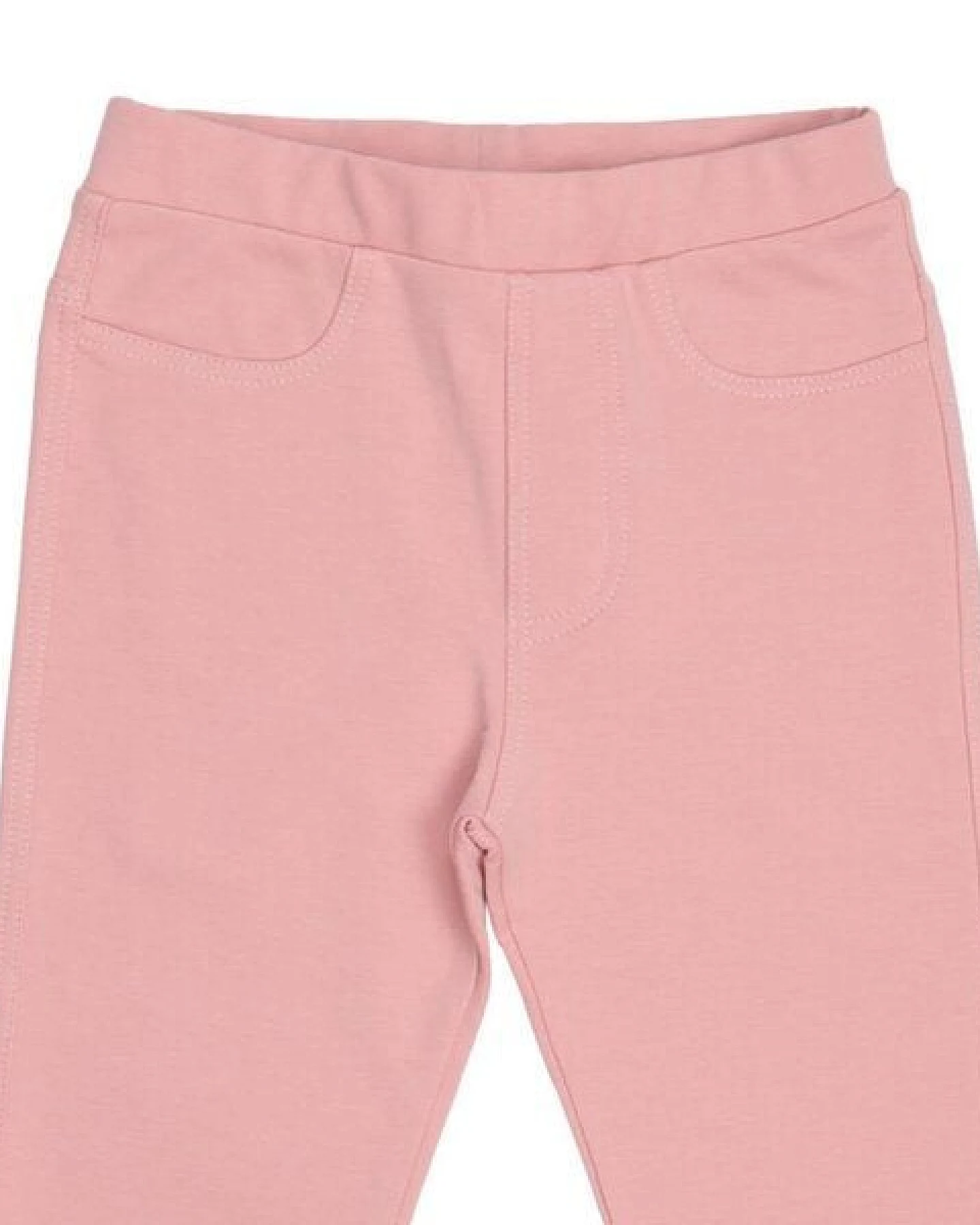 Kinder Leggings GOTS zertifiziert – Rosa, elastischer Bund, weich & bequem – Ansicht 4