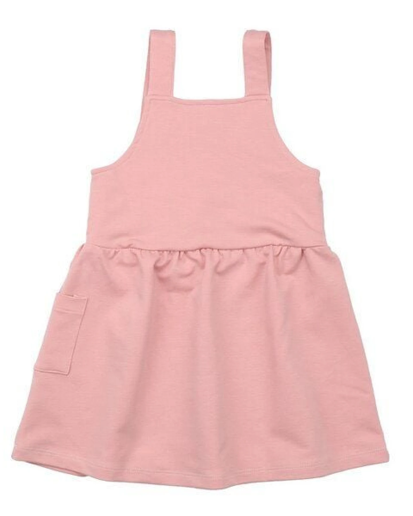 Kinder Latzkleid GOTS zertifiziert, rosa „Silver Pink“, Bio-Baumwolle, weich – Walkiddy – Ansicht 3