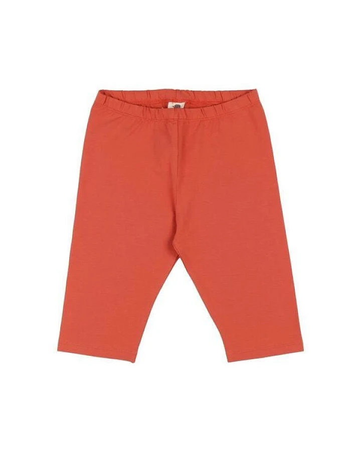 Kinder Leggings GOTS zertifiziert – Orange, 3/4-Länge, weich & bequem
