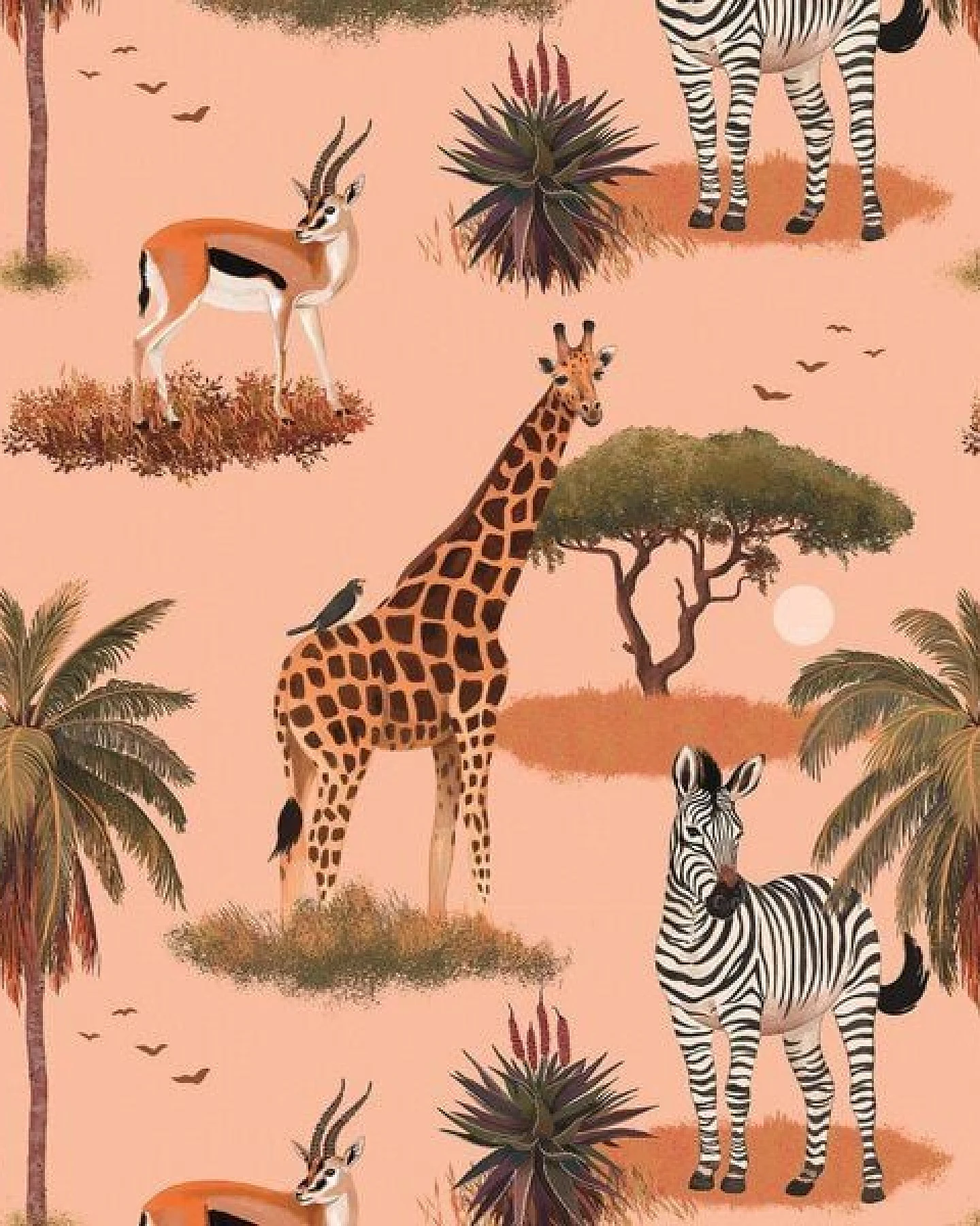 Kinder T-Shirt GOTS-zertifiziert aus Bio-Baumwolle orange mit African-Savanna-Motiv – Walkiddy – Ansicht 4