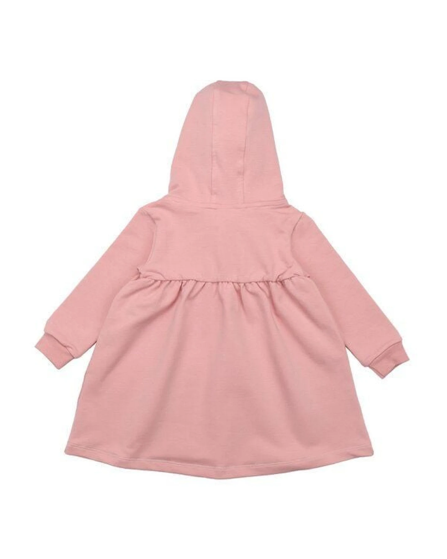 Kinder Kapuzenkleid GOTS zertifiziert – Rosa, Langarm, weich & bequem – Ansicht 3